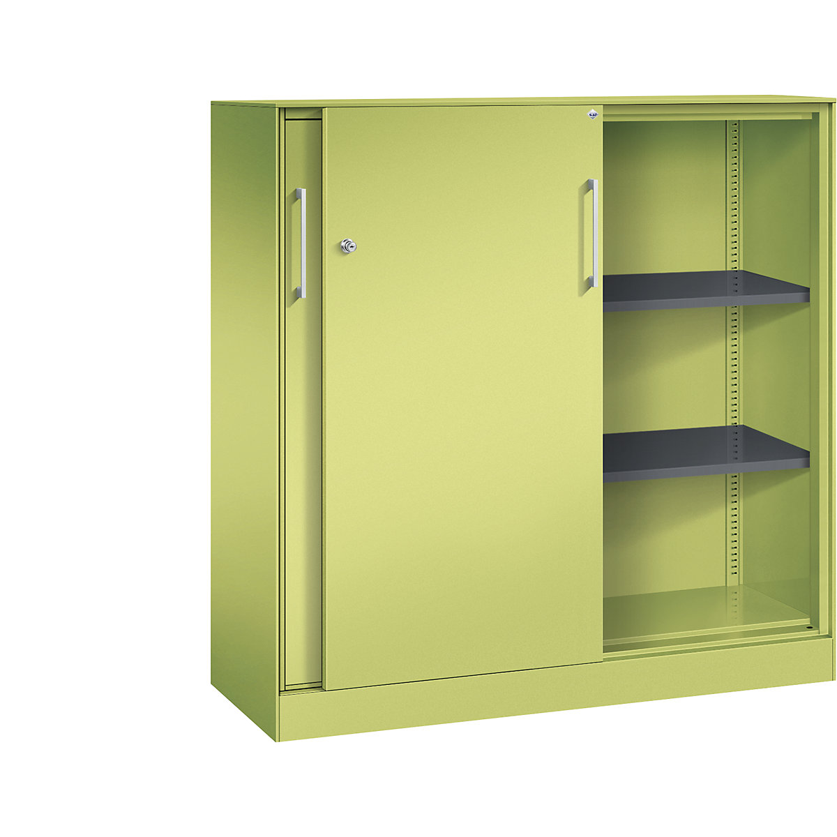 ASISTO sliding door cupboard, height 1292 mm – C+P, width 1200 mm, viridian green/viridian green-19