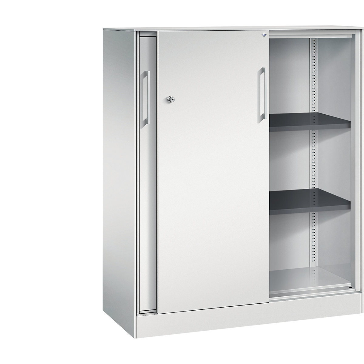 ASISTO sliding door cupboard, height 1292 mm – C+P, width 1000 mm, light grey/light grey-8