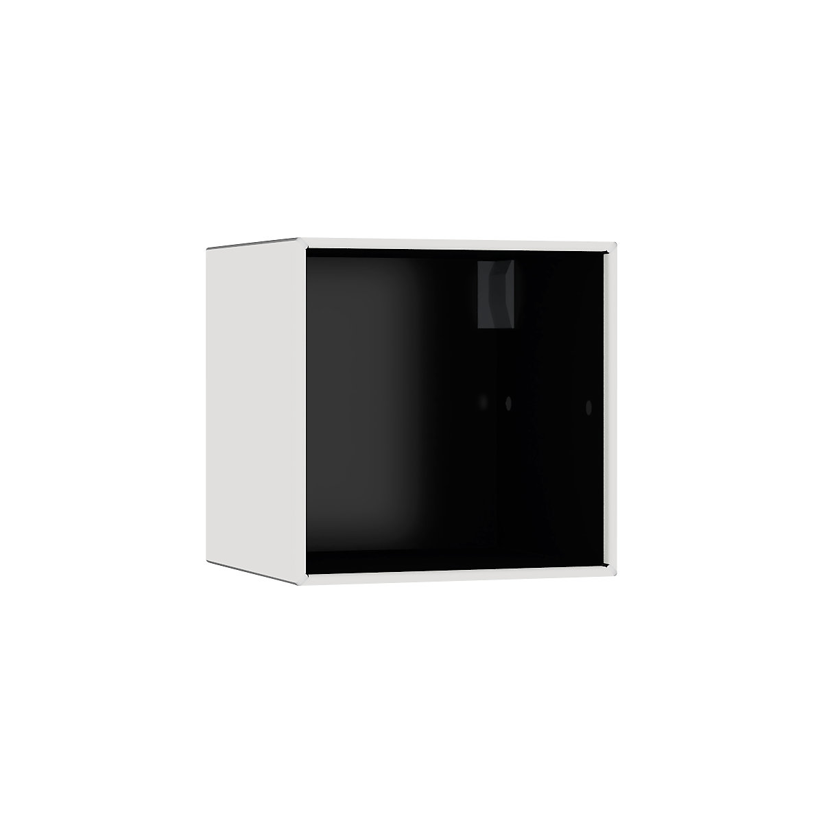 Open single box, suspended – mauser, width 385 mm, signal white / jet black-6