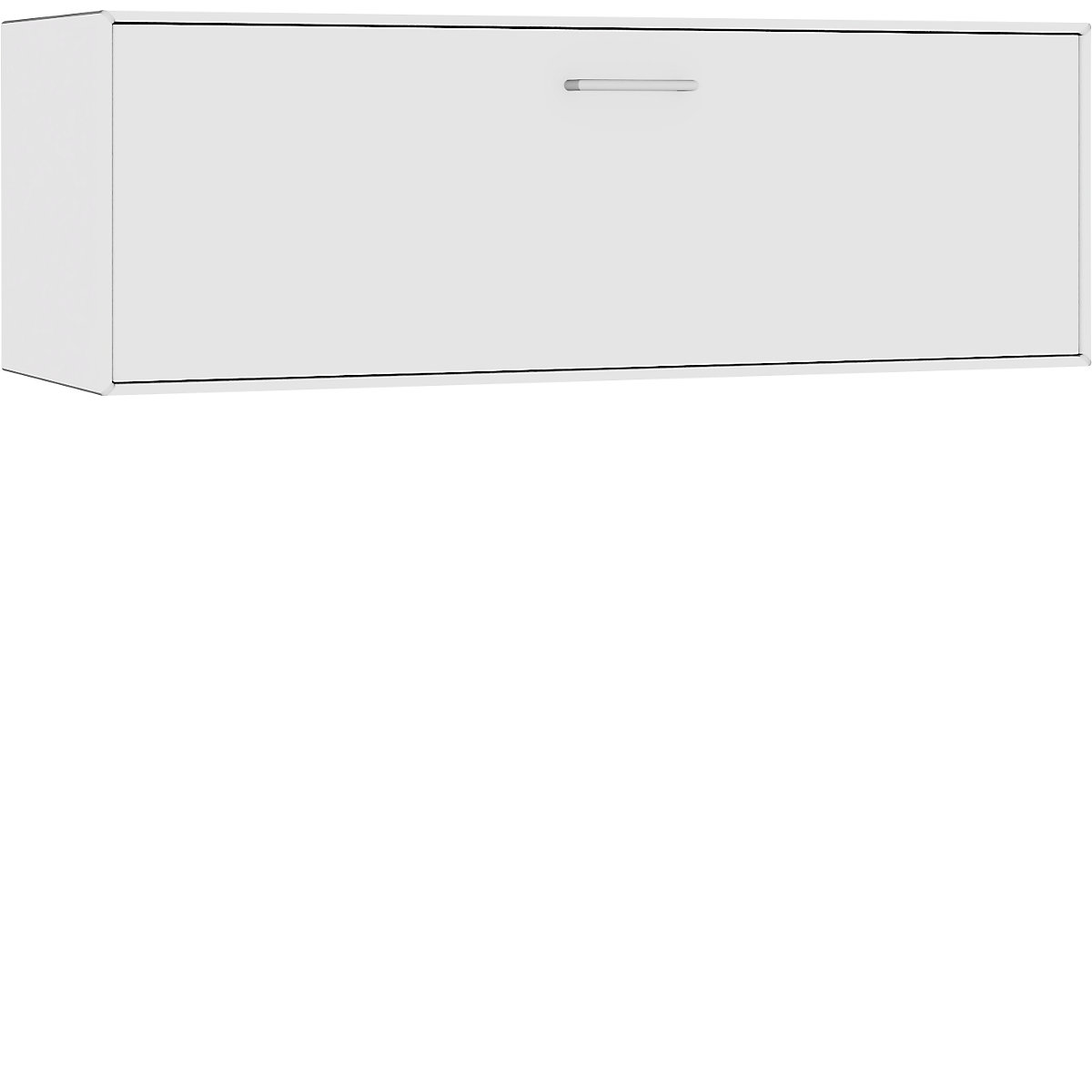 Single box, suspended – mauser, 1 bar cabinet drop-down tray, width 1155 mm, pure white-7