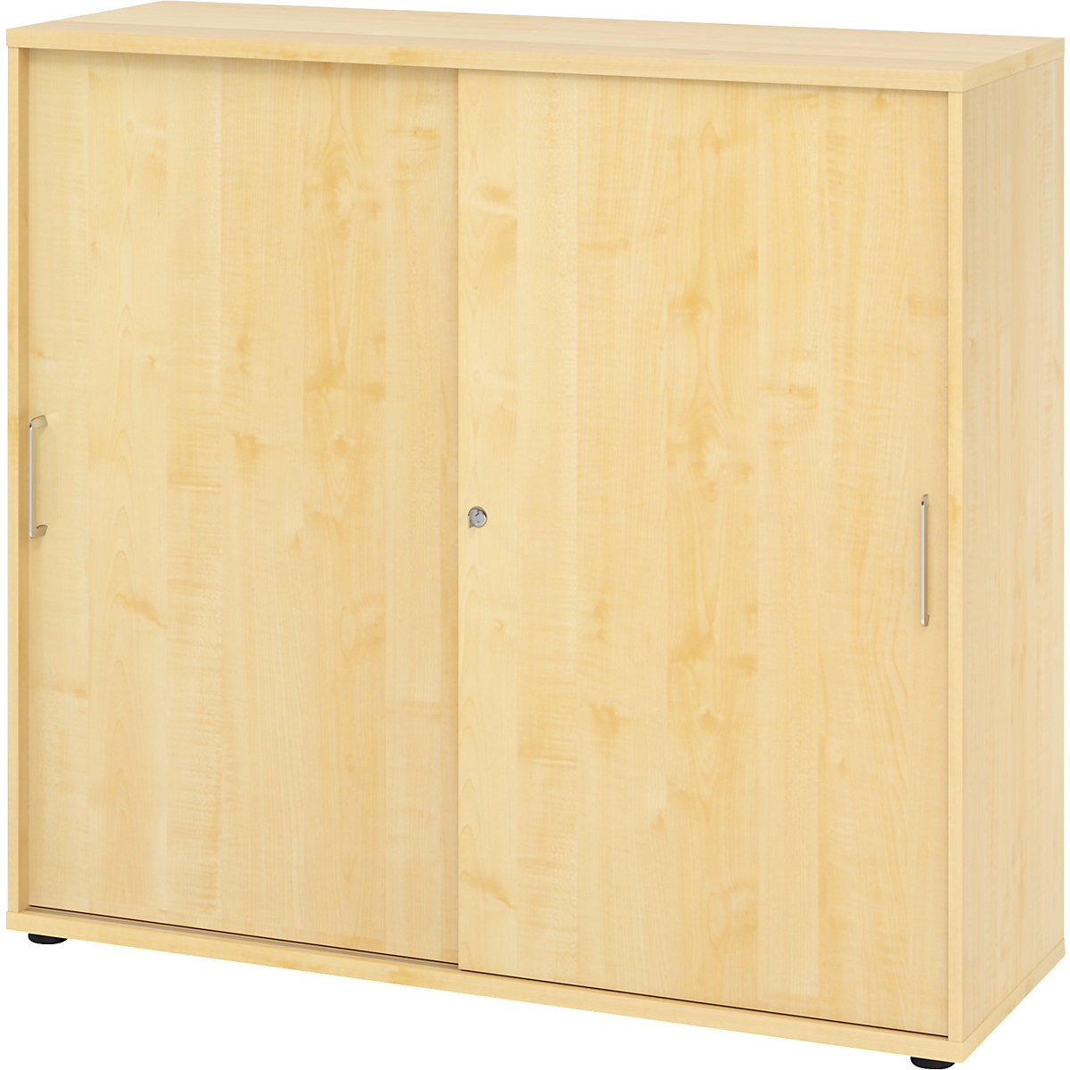 Sliding door cupboard VERA-ZWO, HxWxD 1100 x 1200 x 400 mm, 3 file heights, maple finish-8