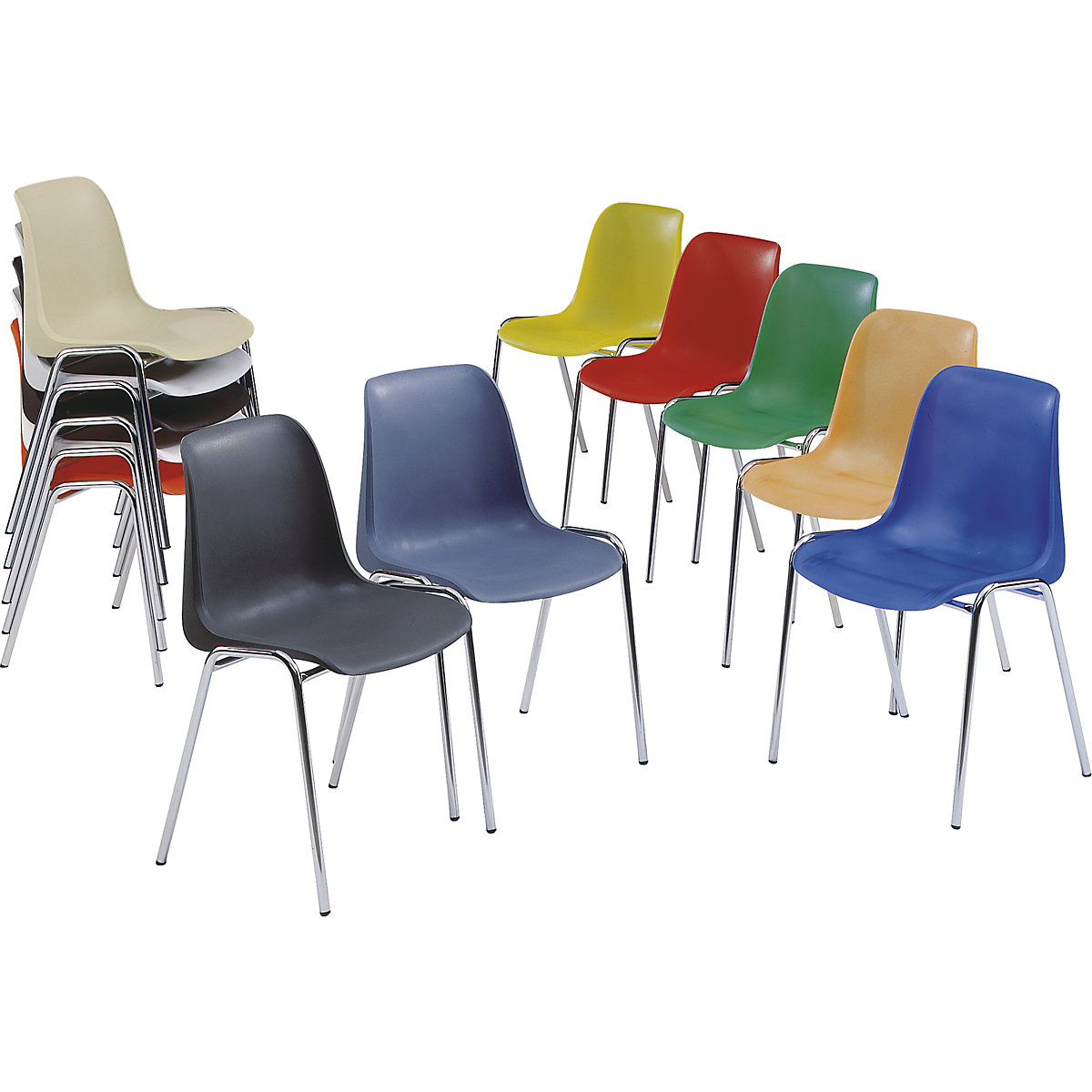 EUROPA plastic stacking chair (Product illustration 2)-1