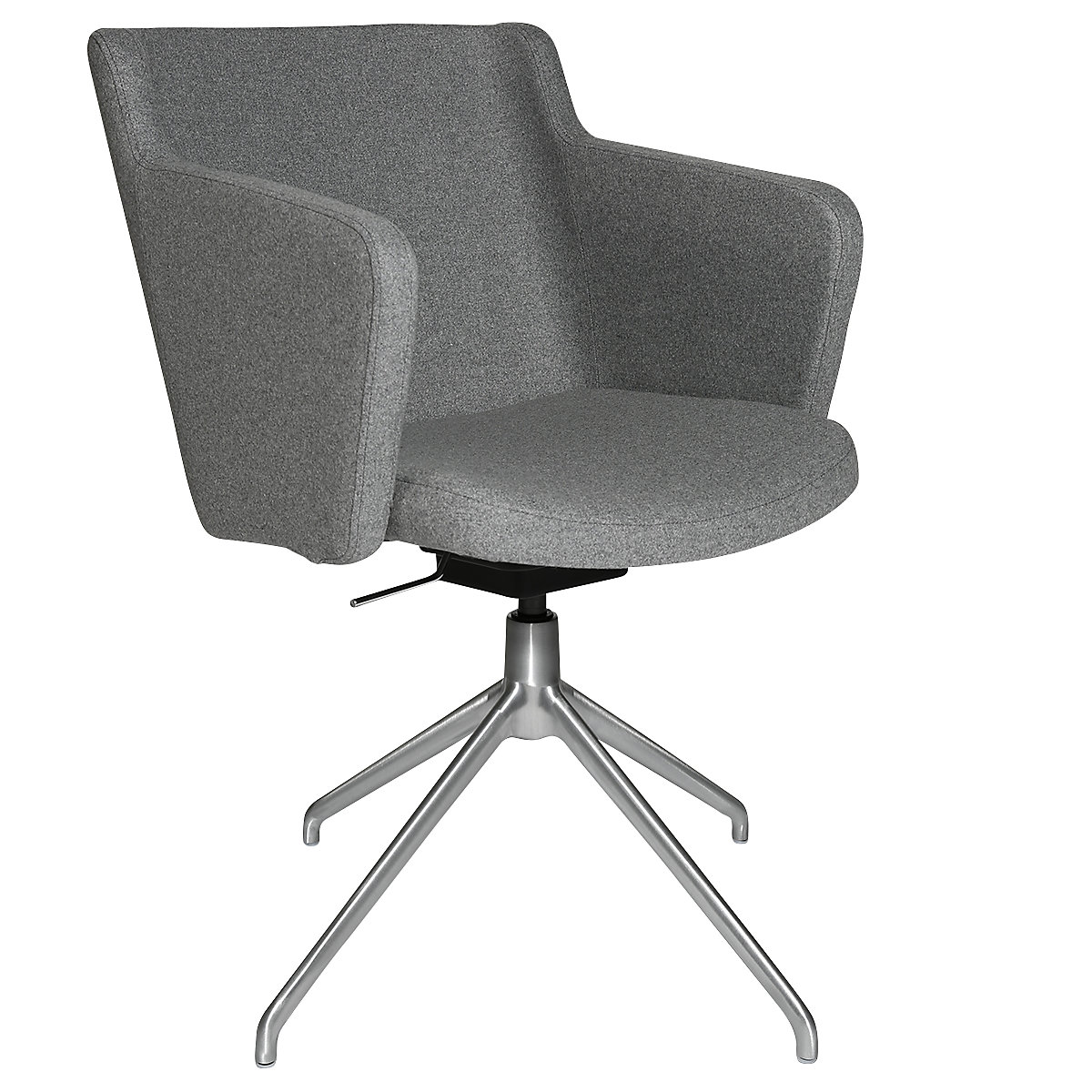SFH visitors’ chair – Topstar, 3D seat joint and aluminium five star base, light grey-16