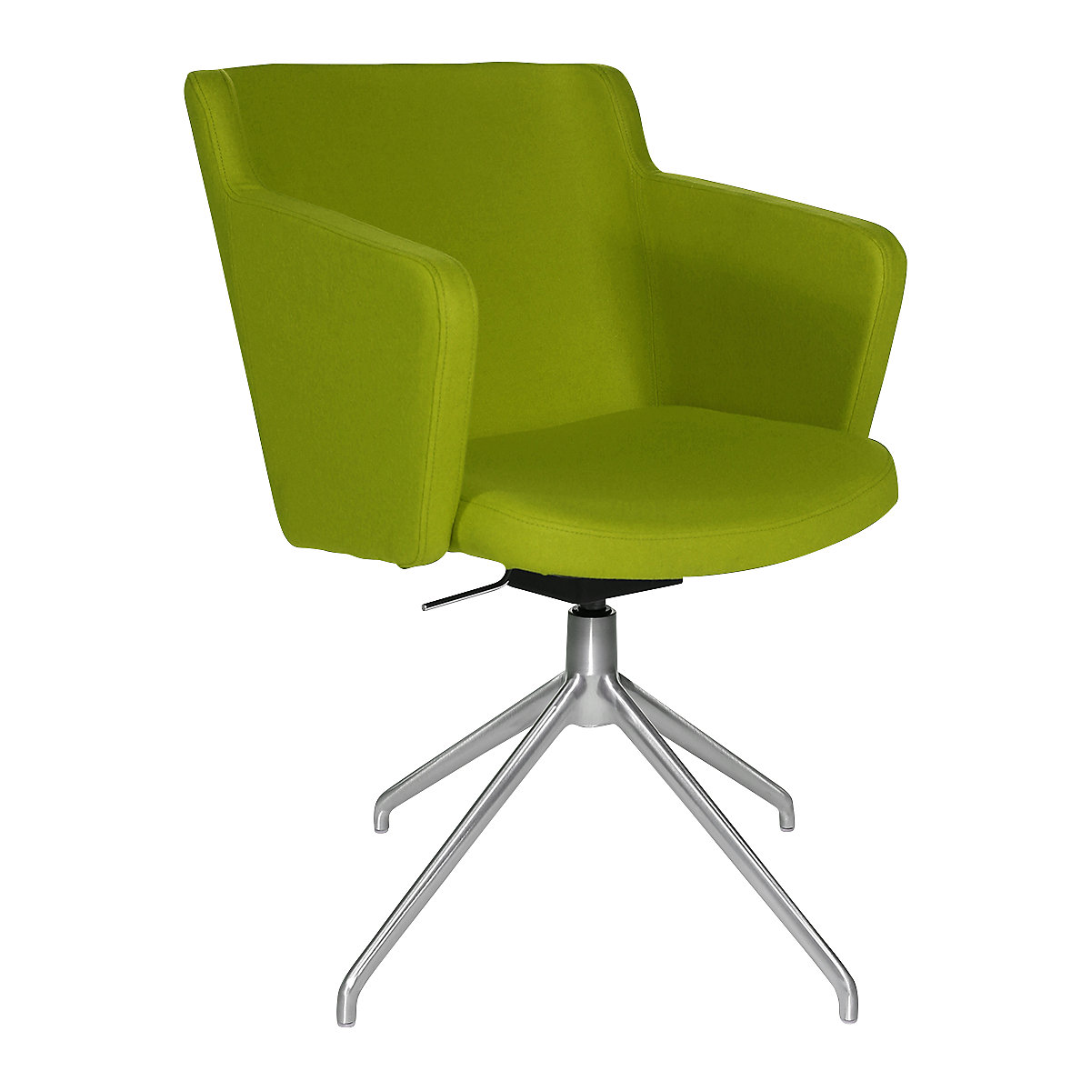 SFH visitors’ chair – Topstar, 3D seat joint and aluminium five star base, green-14