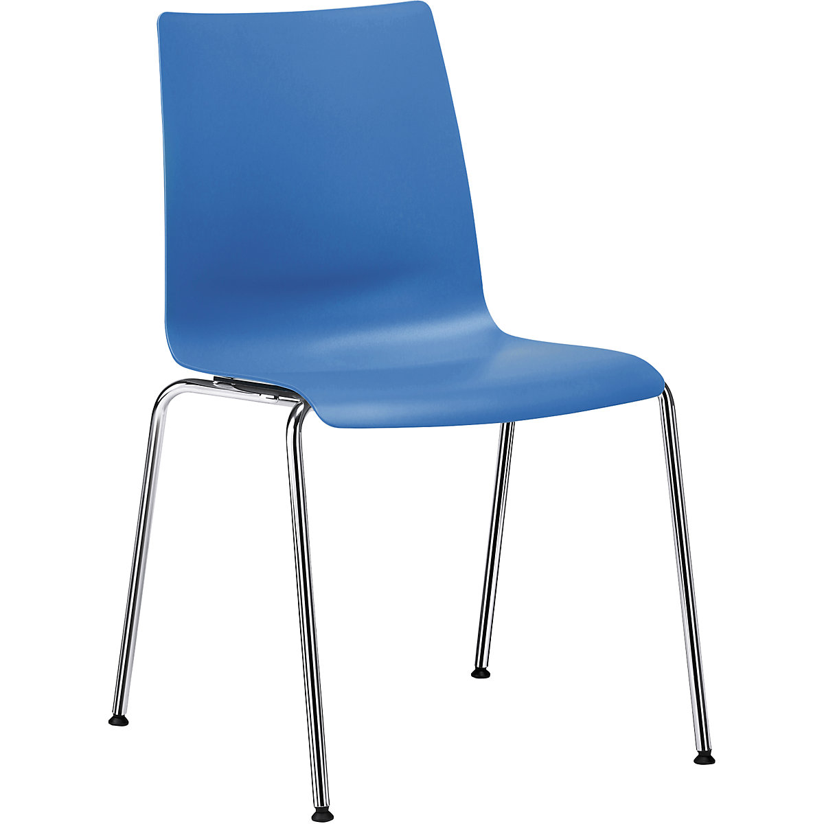interstuhl – SNIKE contoured plastic chair, one piece seat made of PP, blue