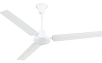 Ceiling fan with metal blades