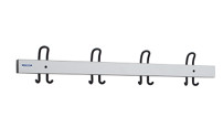 Coat rail with double hooks