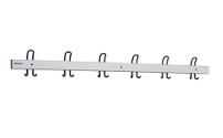 Coat rail with double hooks