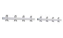 Coat rail with double hooks
