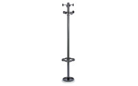 Coat stand with black hook knobs