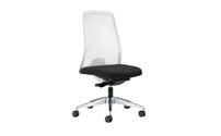 EVERY operator swivel chair, white mesh back rest