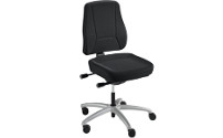 Ergonomic swivel chair, synchronous mechanism, contoured seat