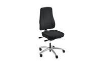 Ergonomic swivel chair, synchronous mechanism, contoured seat