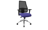 Operator swivel chair, with mesh back rest