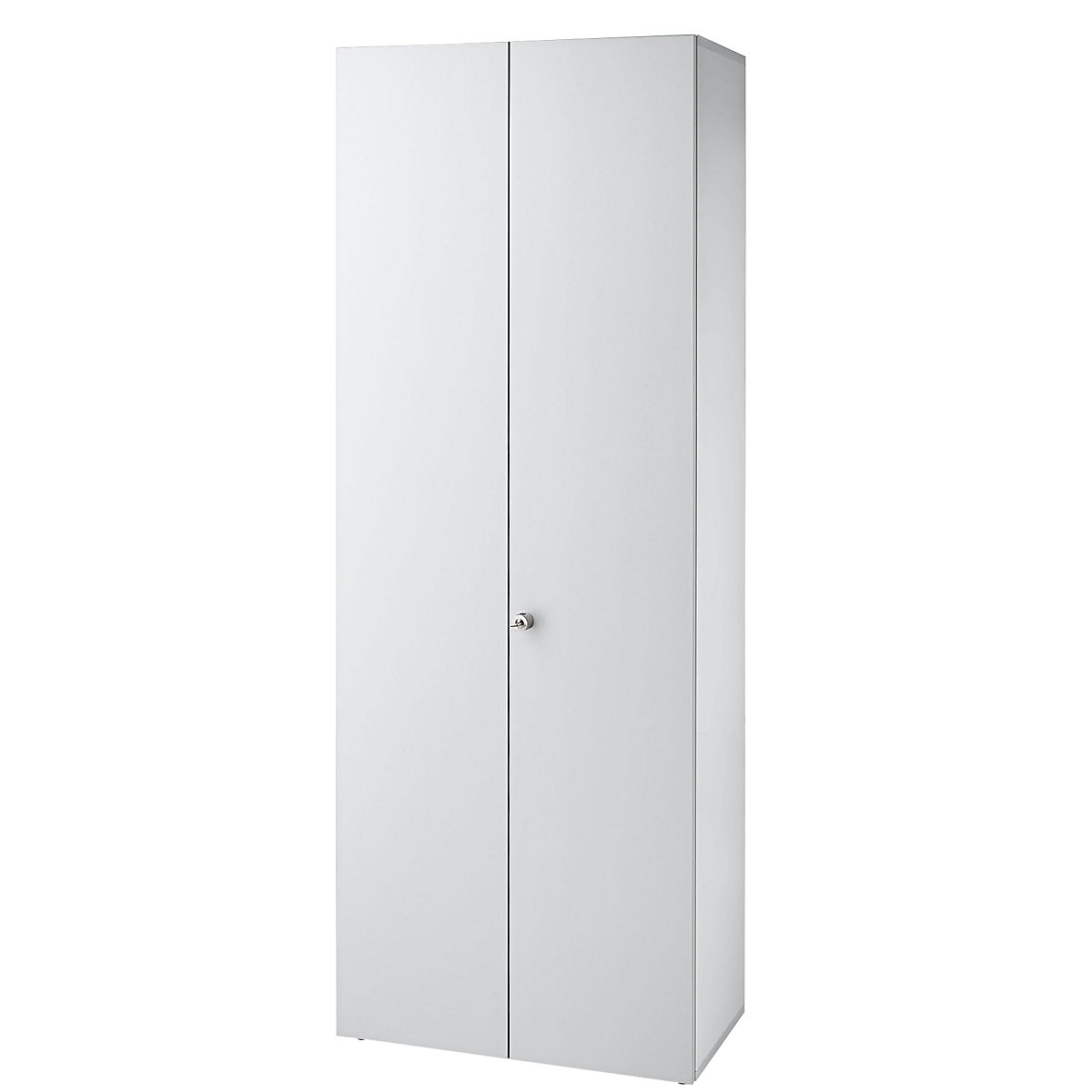 Filing cupboard ANNY – eurokraft pro, hinged doors, 5 shelves, light grey / light grey-10