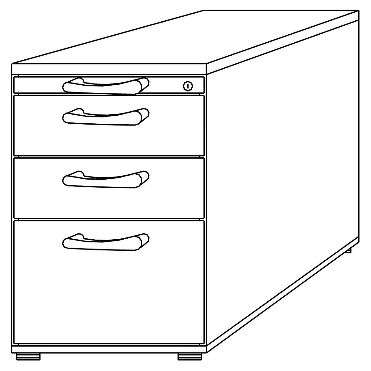 Fixed pedestal ANNY – eurokraft pro (Product illustration 6)-5