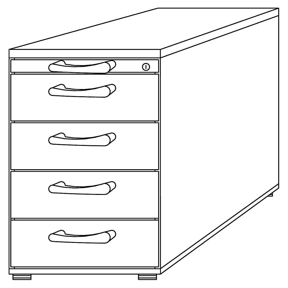 Fixed pedestal ANNY – eurokraft pro (Product illustration 6)-5