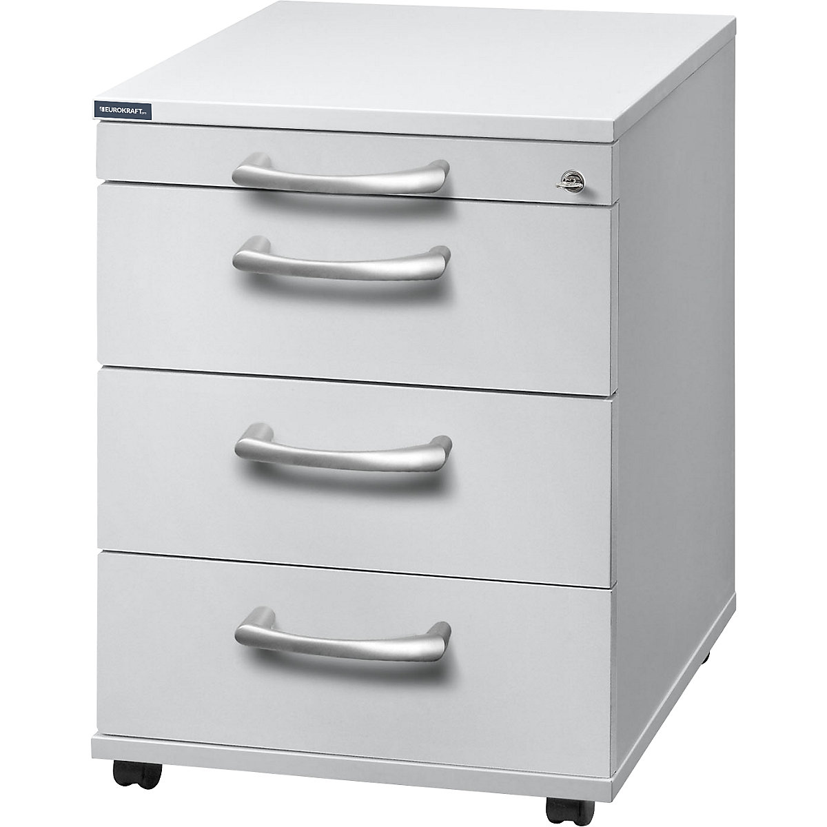 Mobile pedestal ANNY – eurokraft pro, 1 utensil drawer, 3 drawers, depth 580 mm, light grey-7