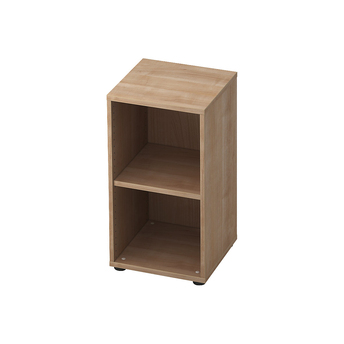Office shelf unit ANNY – eurokraft pro, 1 shelf, HxWxD 748 x 400 x 400 mm, walnut finish-7