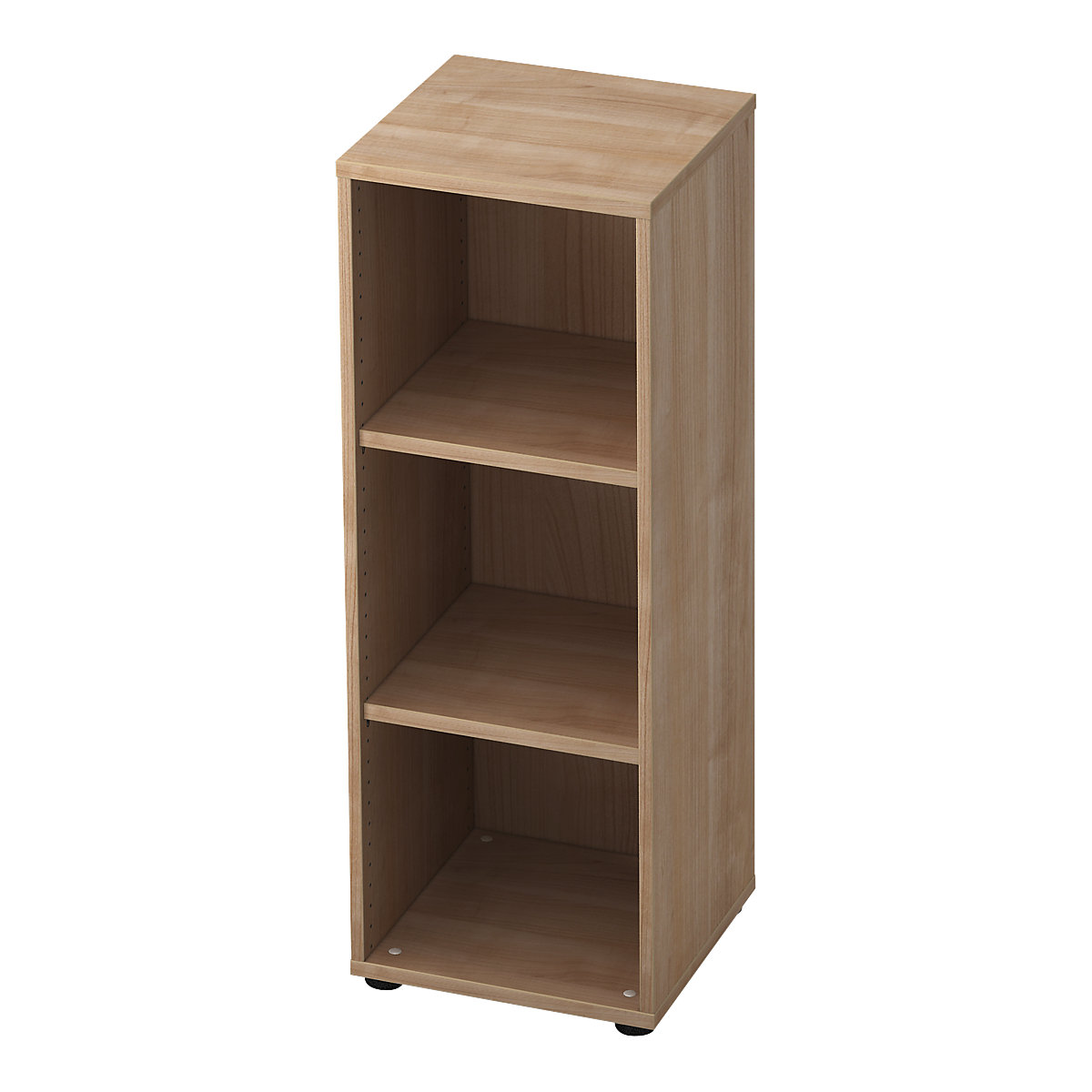 Office shelf unit ANNY – eurokraft pro, 2 shelves, HxWxD 1100 x 400 x 400 mm, walnut finish-7