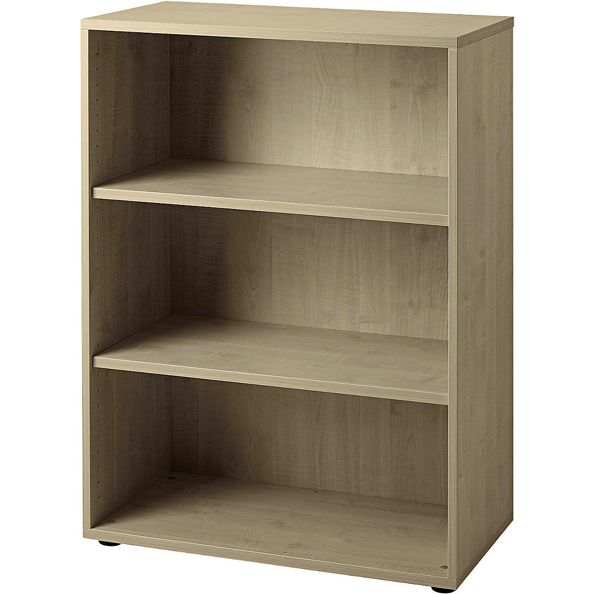 Office shelf unit ANNY – eurokraft pro, 2 shelves, HxWxD 1100 x 800 x 400 mm, walnut finish-8