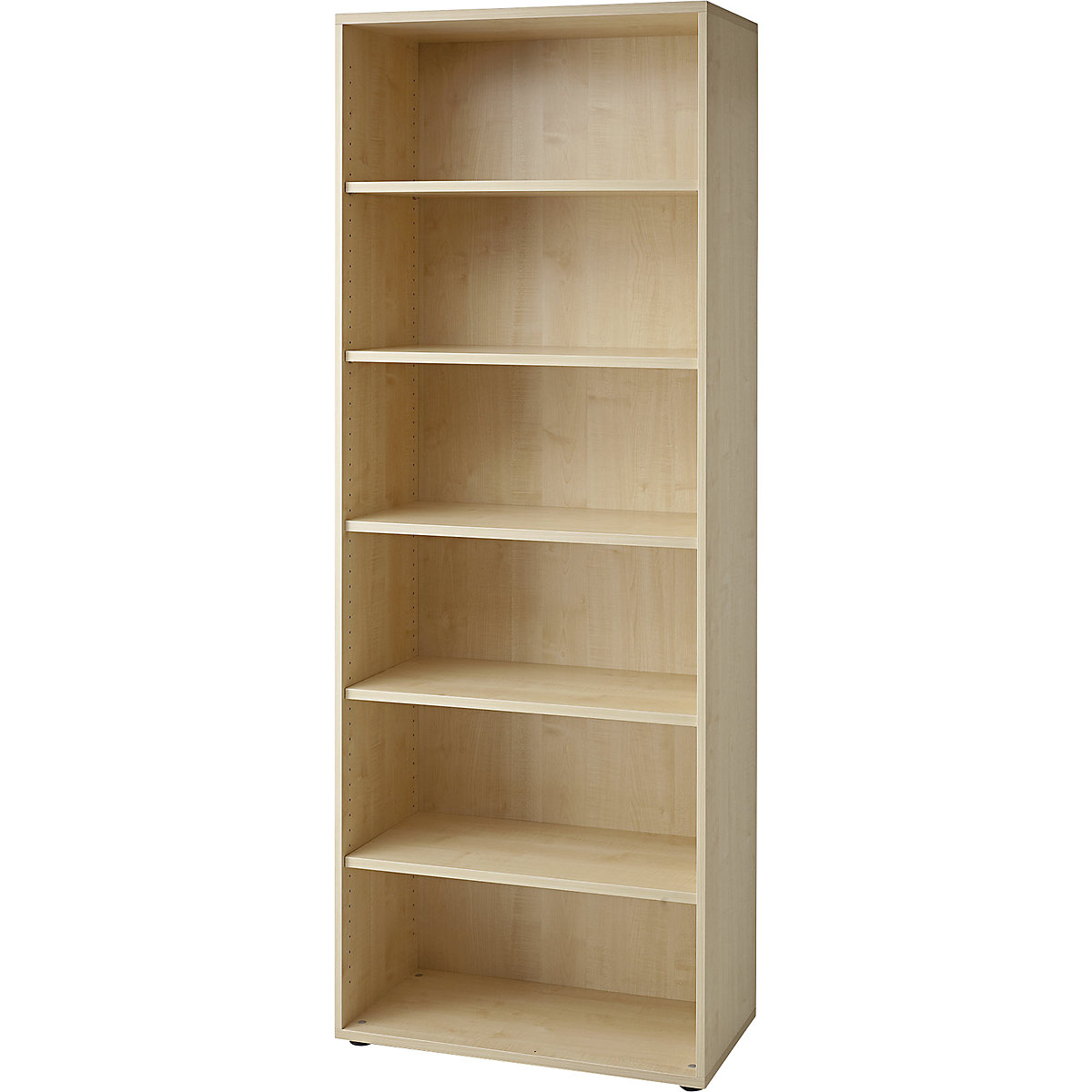 Office shelf unit ANNY – eurokraft pro, 5 shelves, HxWxD 2156 x 800 x 400 mm, maple finish-1