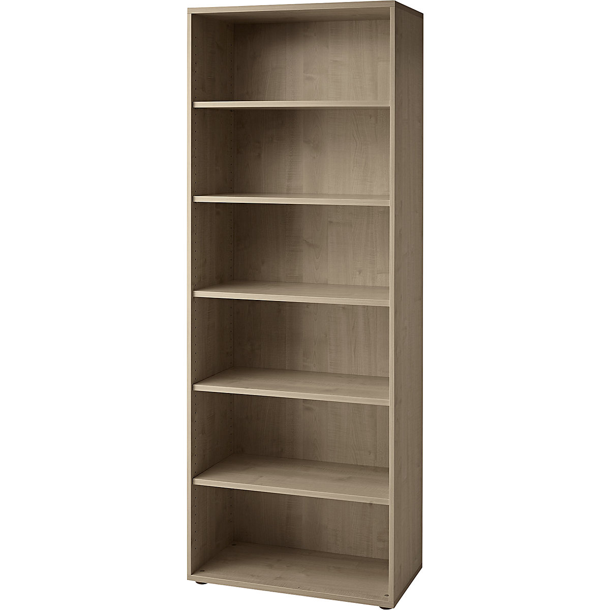 Office shelf unit ANNY – eurokraft pro, 5 shelves, HxWxD 2156 x 800 x 400 mm, walnut finish-8