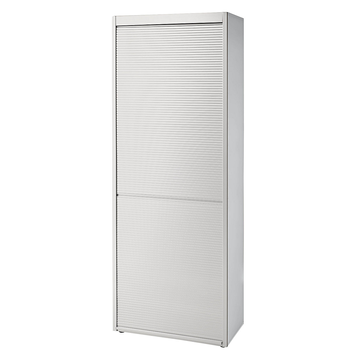 Roller shutter cupboard ANNY – eurokraft pro, 5 shelves, light grey / light grey-8