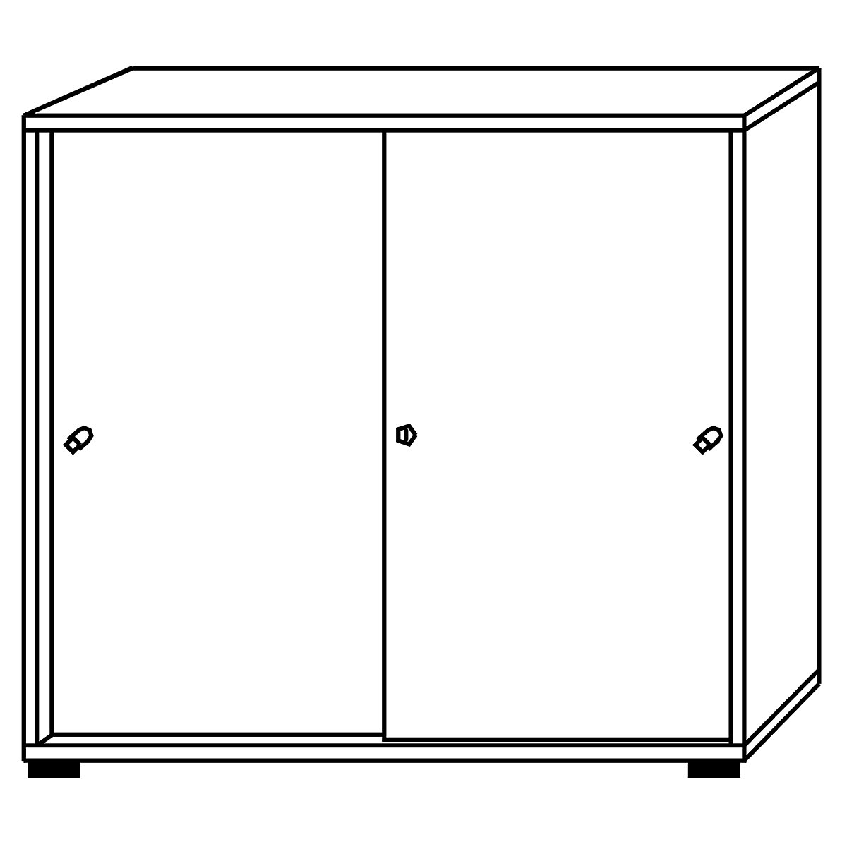 Sliding door cupboard ANNY – eurokraft pro (Product illustration 11)-10
