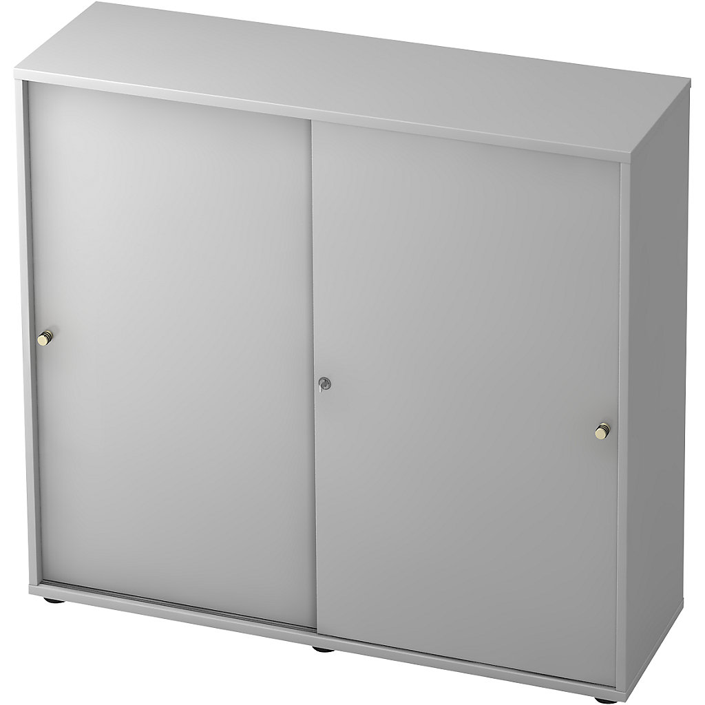 ANNYAC Sliding door cupboard with acoustic rear panel 2 shelves