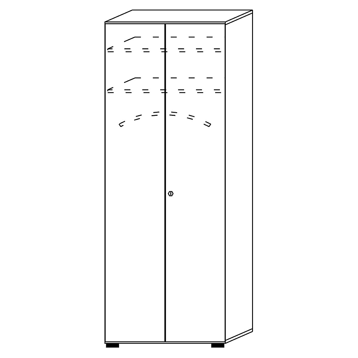 Cloakroom locker with acoustic rear panel ANNY-AC (Product illustration 14)-13