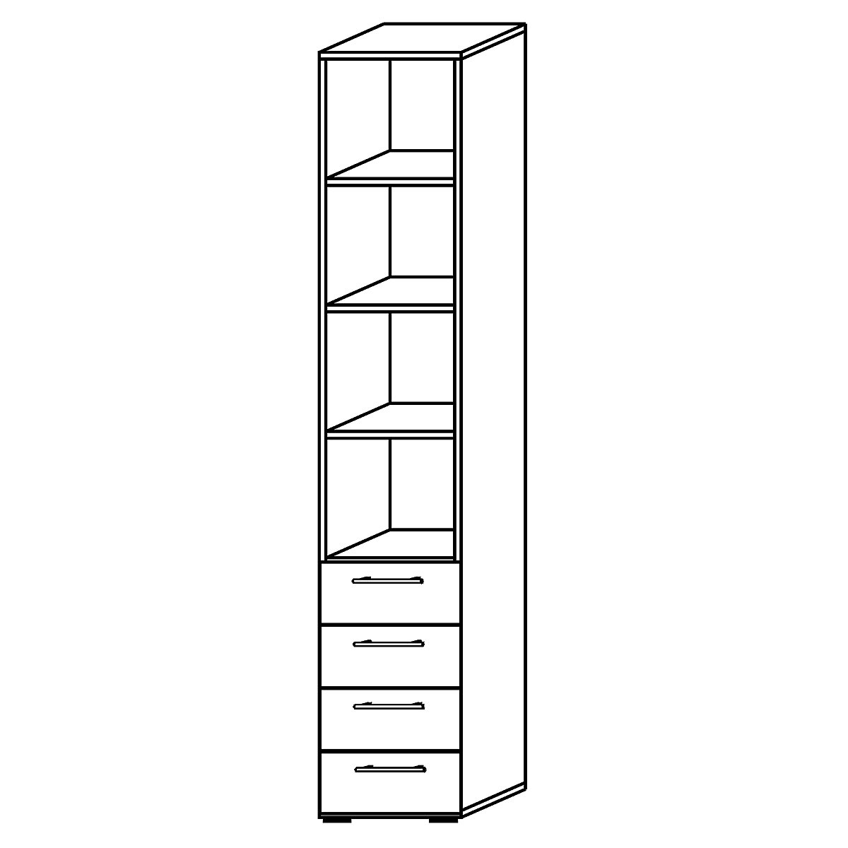 Combination cupboard with acoustic rear panel ANNY-AC (Product illustration 6)-5