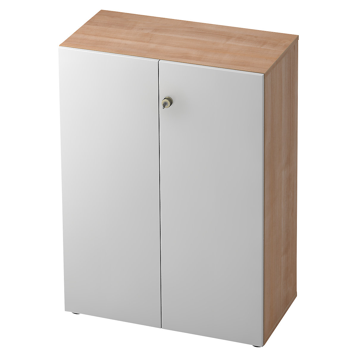 Filing cupboard with acoustic rear panel ANNY-AC, HxWxD 1100 x 800 x 420 mm, 2 shelves, walnut finish-7