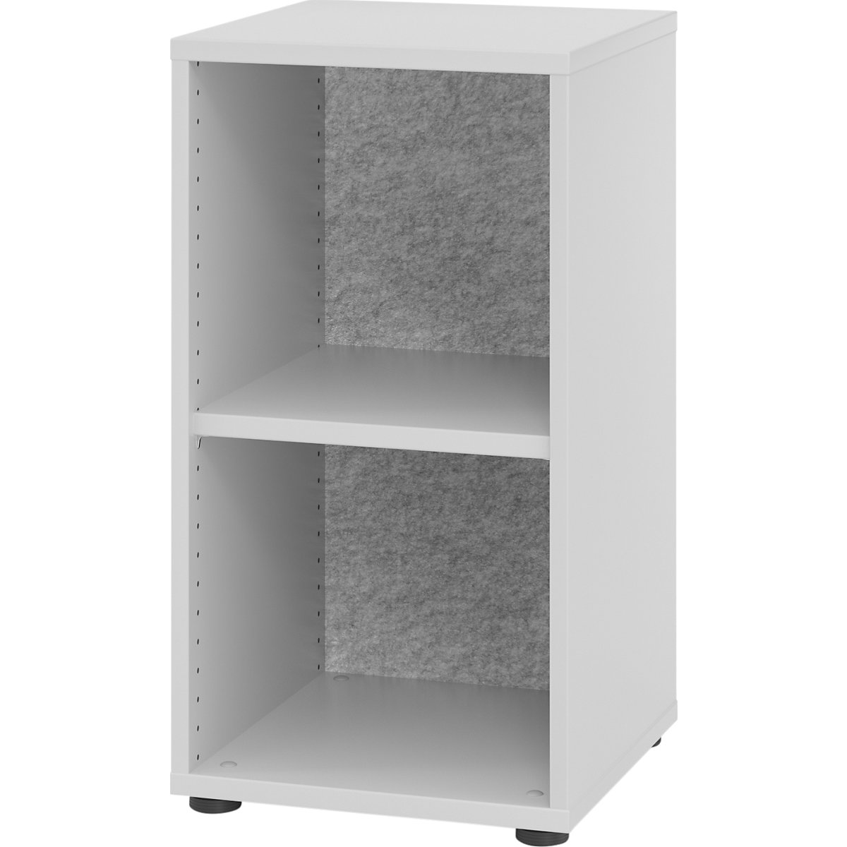 Shelf unit with acoustic rear panel ANNY-AC, HxWxD 748 x 400 x 400 mm, 1 shelf, light grey-7