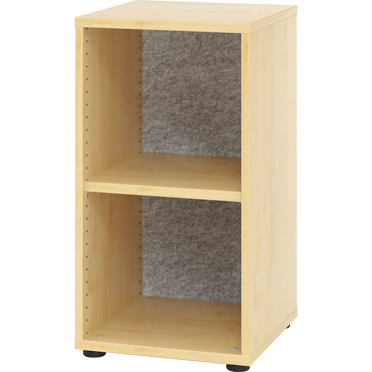 Shelf unit with acoustic rear panel ANNY-AC, HxWxD 748 x 400 x 400 mm, 1 shelf, maple finish-8