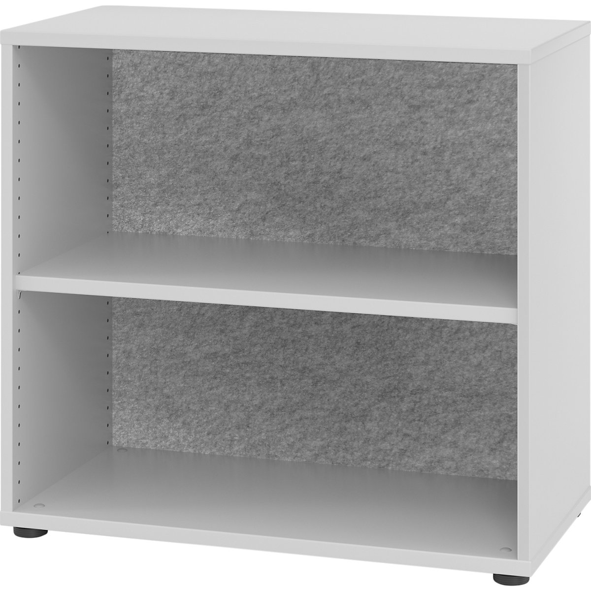 Shelf unit with acoustic rear panel ANNY-AC, HxWxD 748 x 800 x 400 mm, 1 shelf, light grey-8
