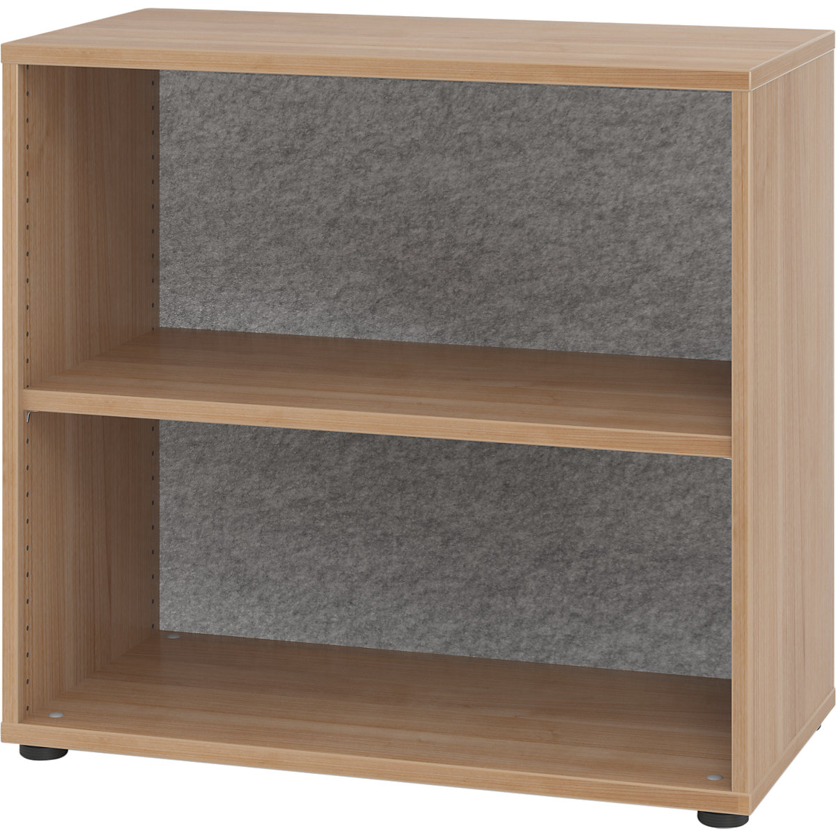 Shelf unit with acoustic rear panel ANNY-AC, HxWxD 748 x 800 x 400 mm, 1 shelf, walnut finish-7