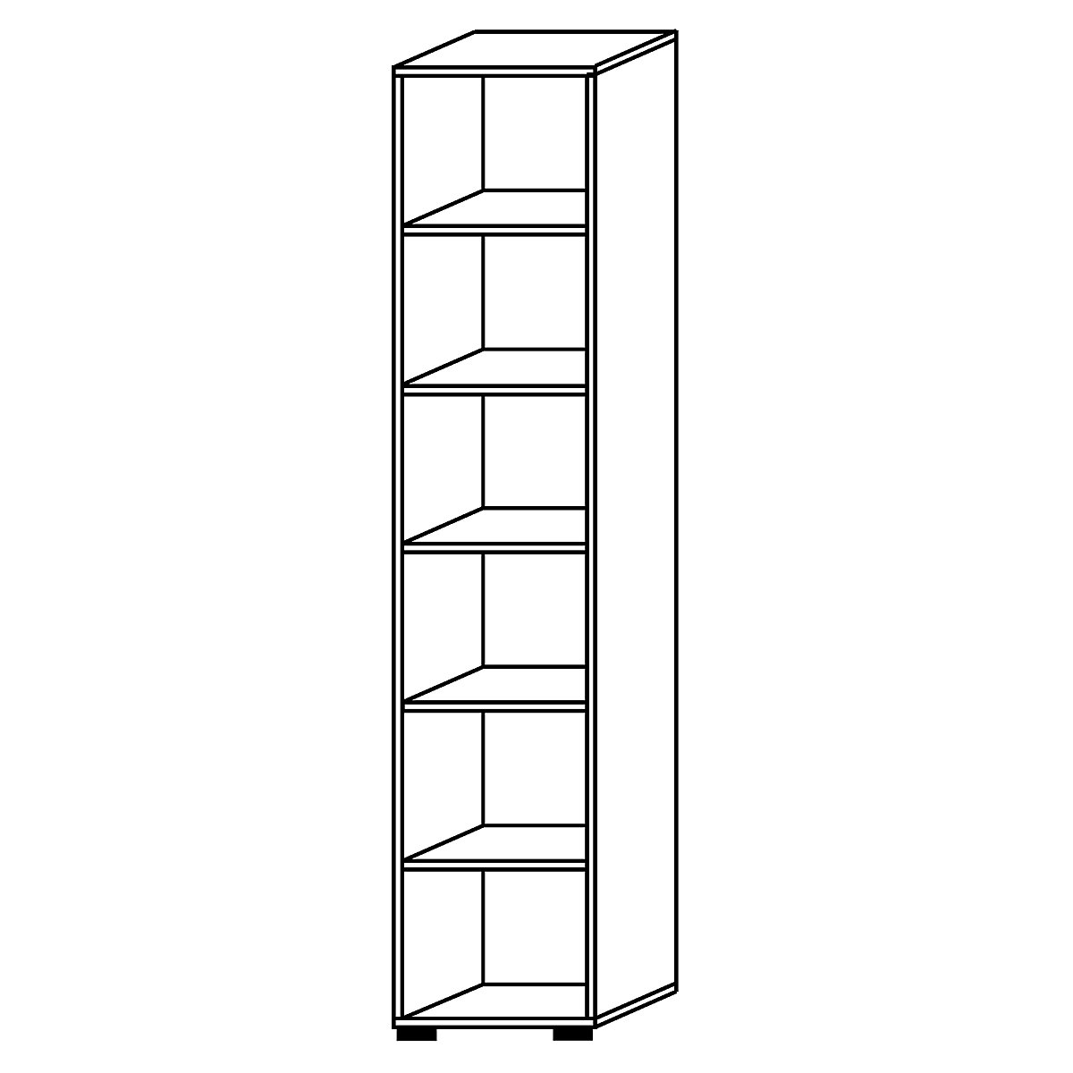 Shelf unit with acoustic rear panel ANNY-AC (Product illustration 6)-5