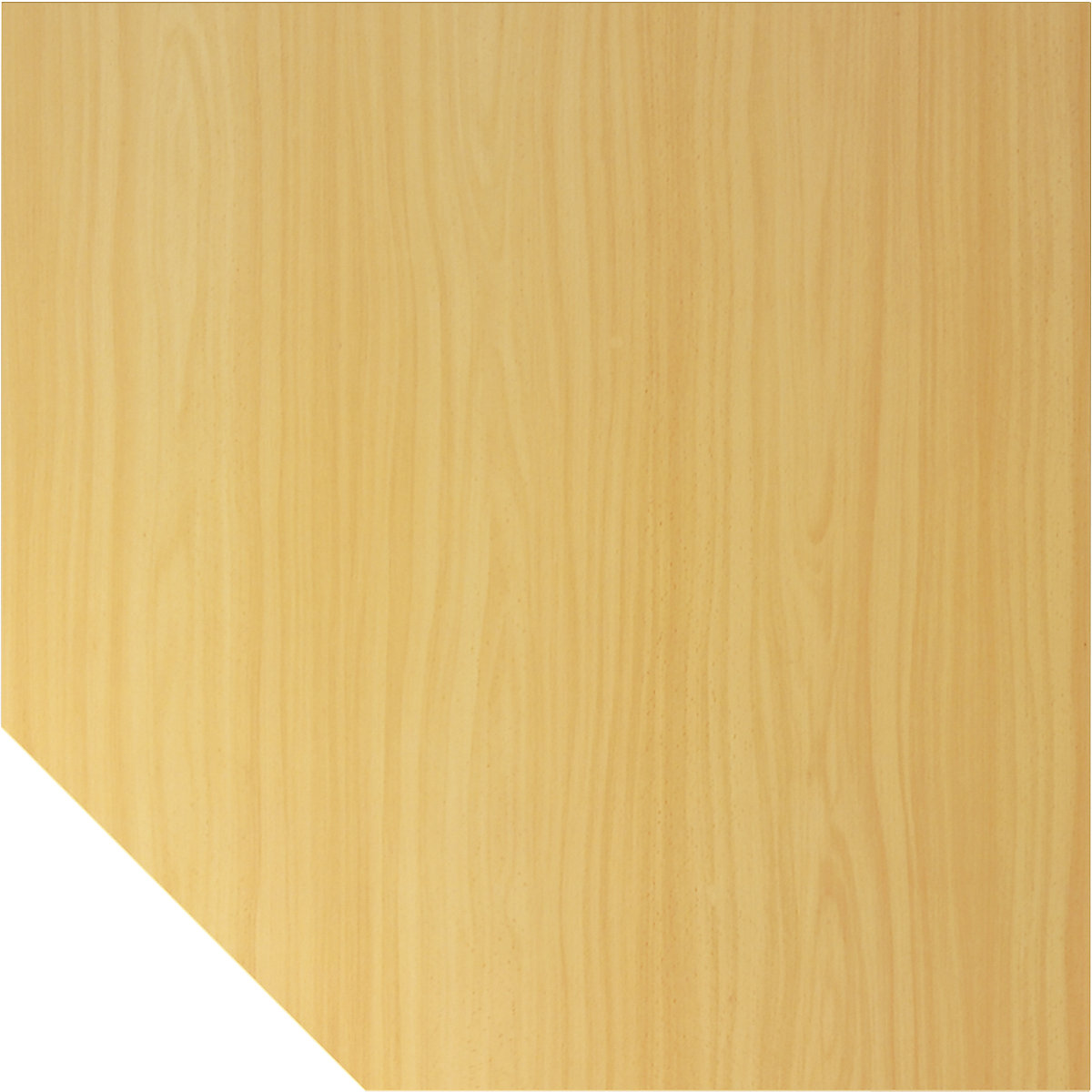 Linking top BIANCA, trapezoid corner panel with support foot, beech finish-5