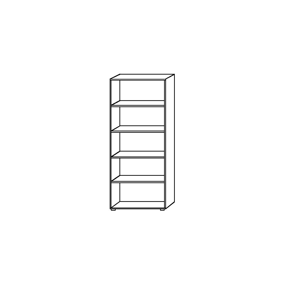 Office shelf unit BIANCA (Product illustration 8)-7