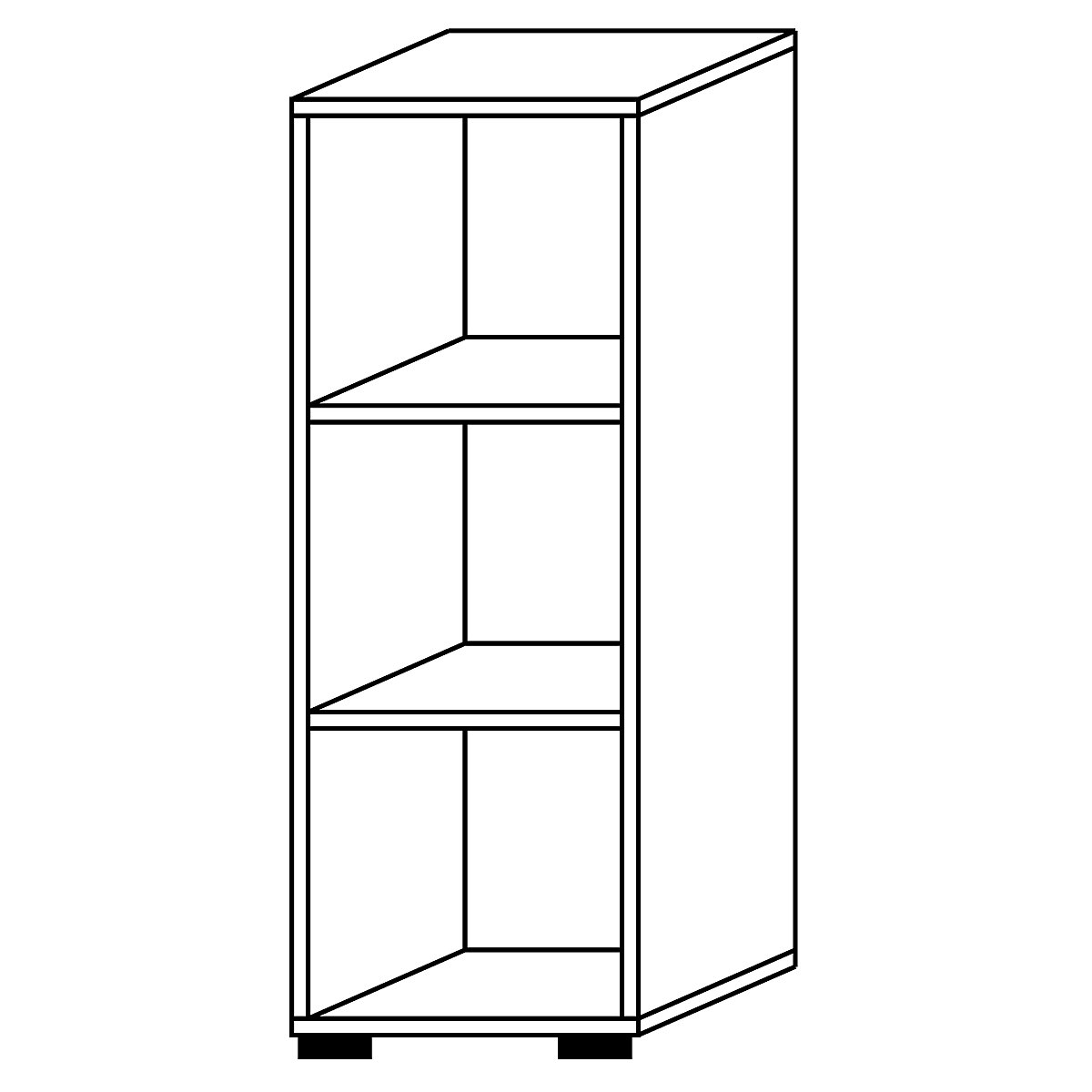 Office shelf unit ANNY – eurokraft pro (Product illustration 5)-4