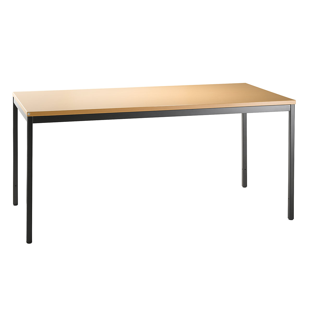 Desk LENA, WxD 1600 x 800 mm, 2 base cupboards possible, beech finish-6