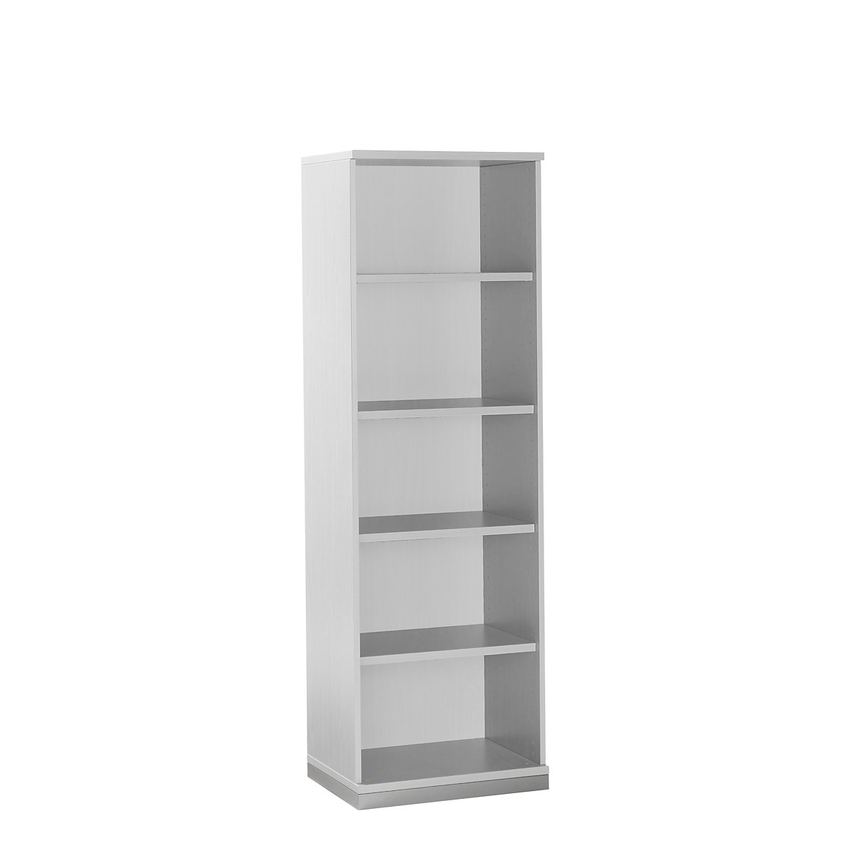 Office shelf unit LENA, 4 shelves, 5 file heights, HxWxD 1869 x 600 x 442 mm, light grey-6