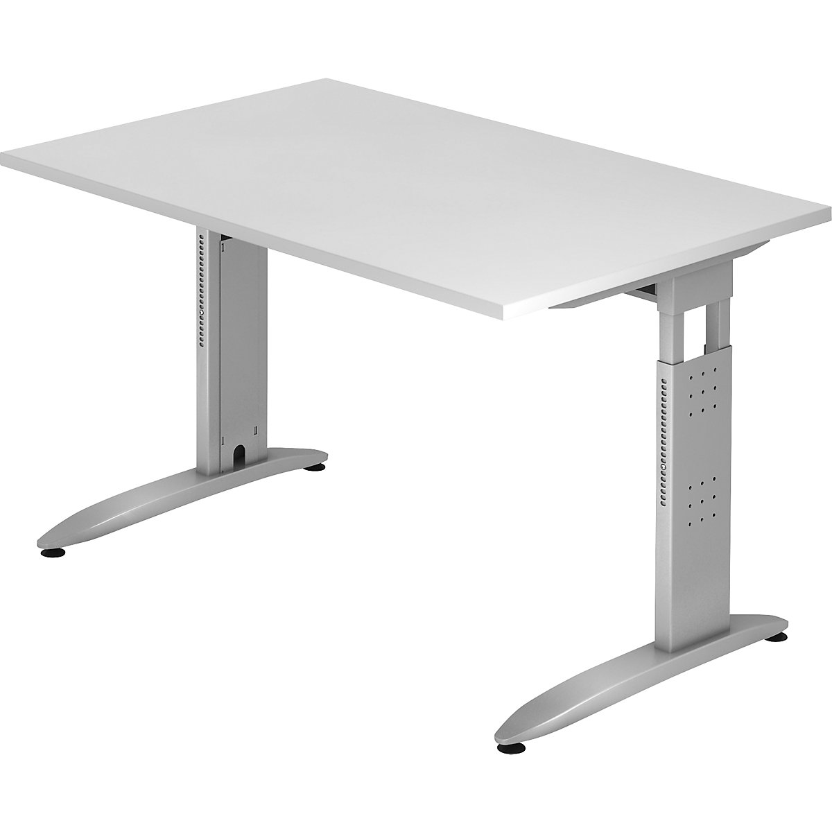 Desk NICOLA – eurokraft pro, C-foot frame, height adjustable, HxWxD 720 x 1200 x 800 mm, white-8