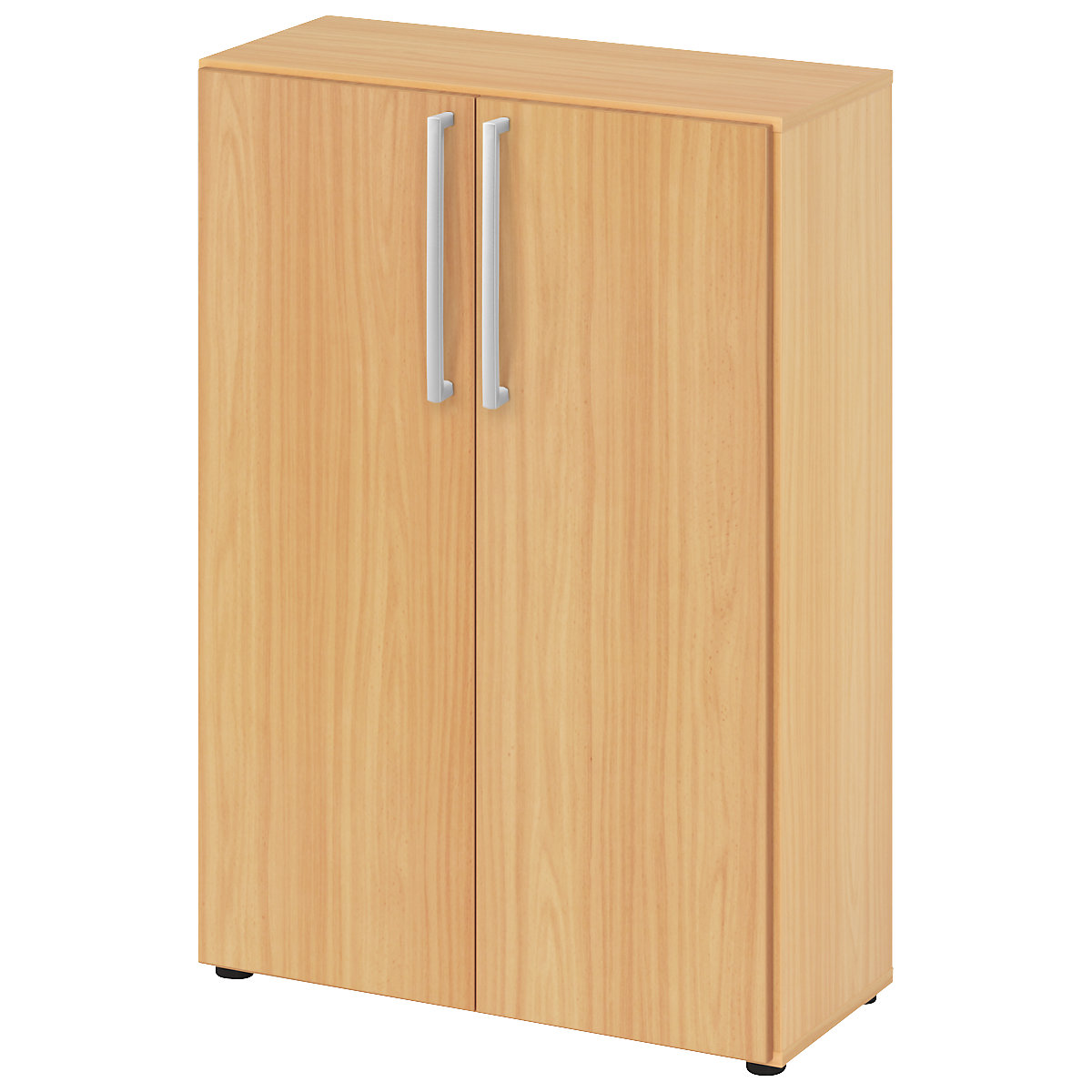 Office cupboard NICOLA – eurokraft pro, 2 shelves, HxWxD 1144 x 800 x 346 mm, beech finish-9
