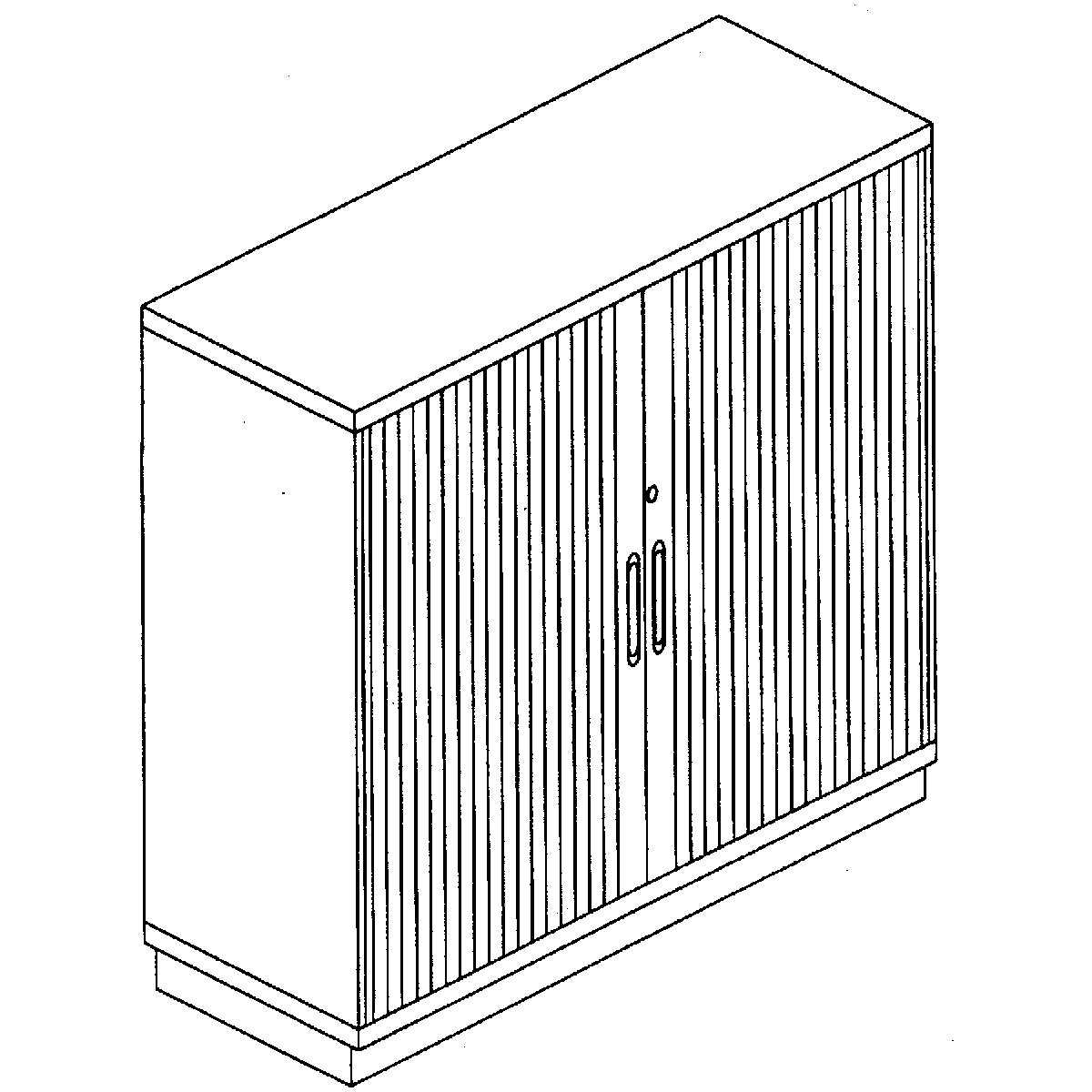 Horizontal roller shutter cupboard P12 – eurokraft pro (Product illustration 2)-1