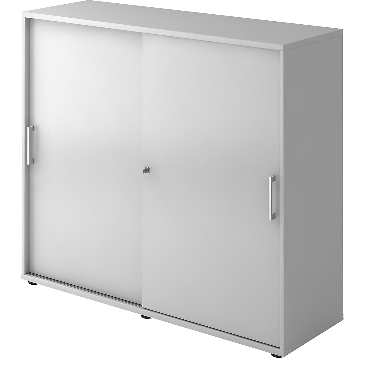 EUROKRAFTpro Sliding door cupboard height 1100 mm, 2 shelves