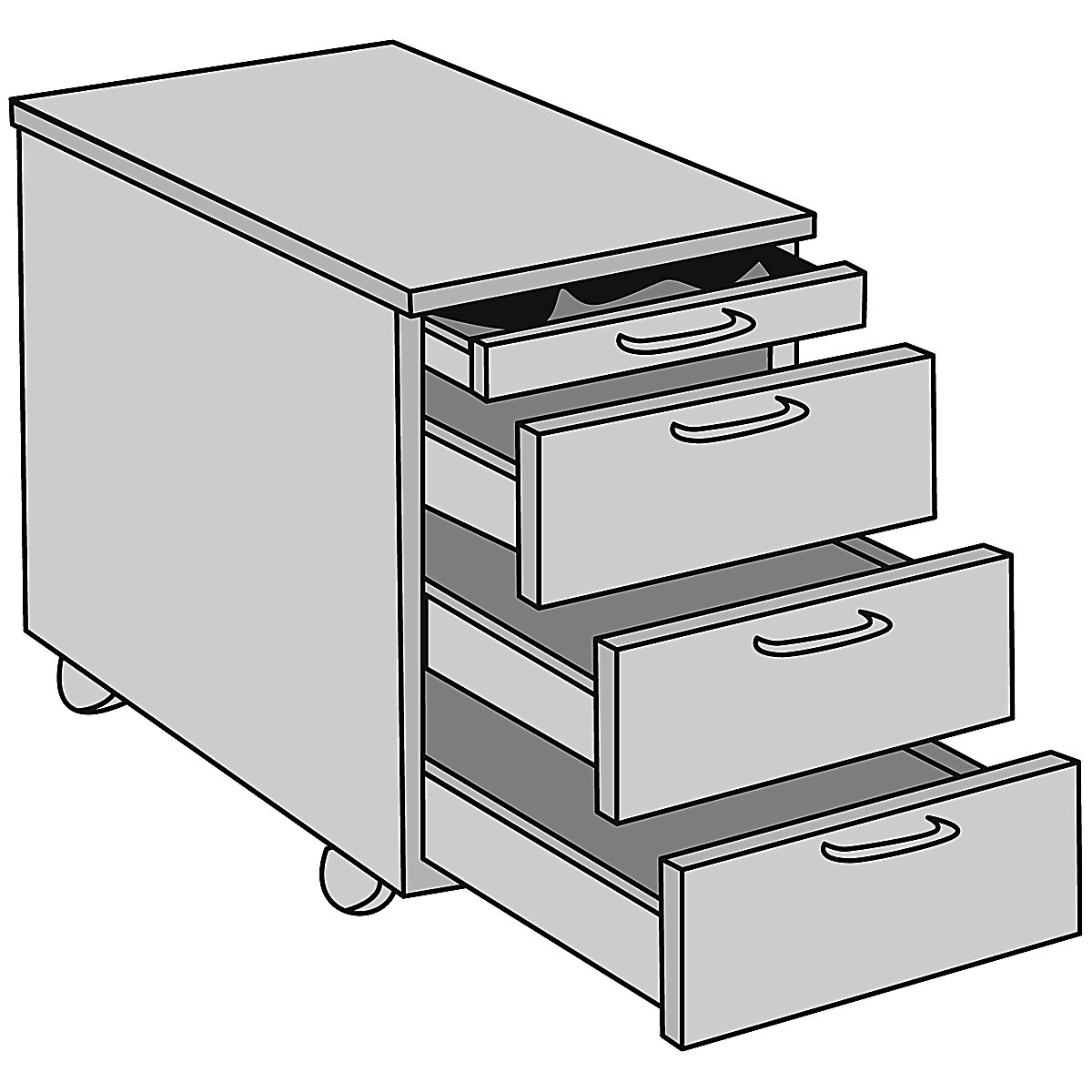 Mobile pedestal STATUS – eurokraft pro