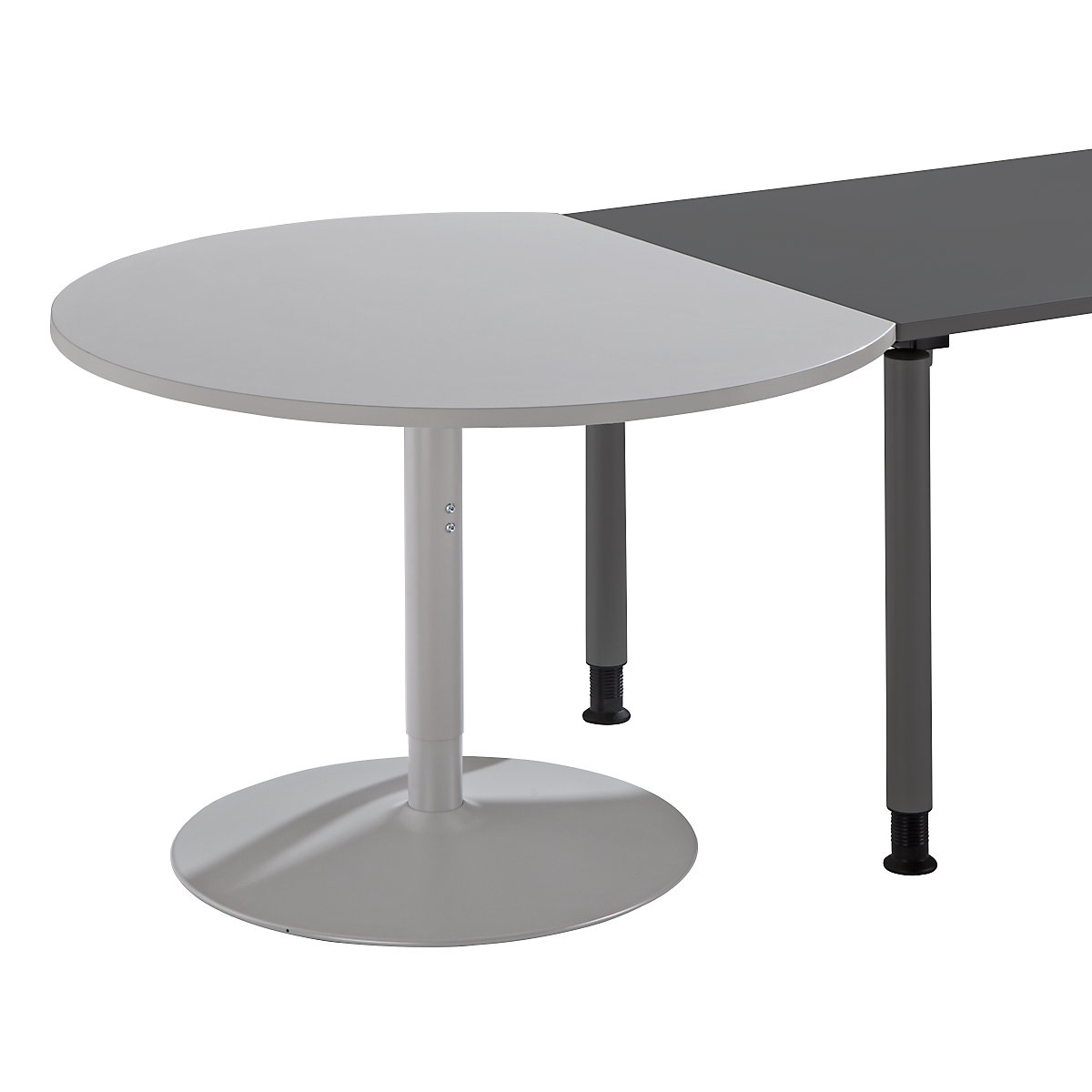 Add-on table THEA, with round base, light grey-5