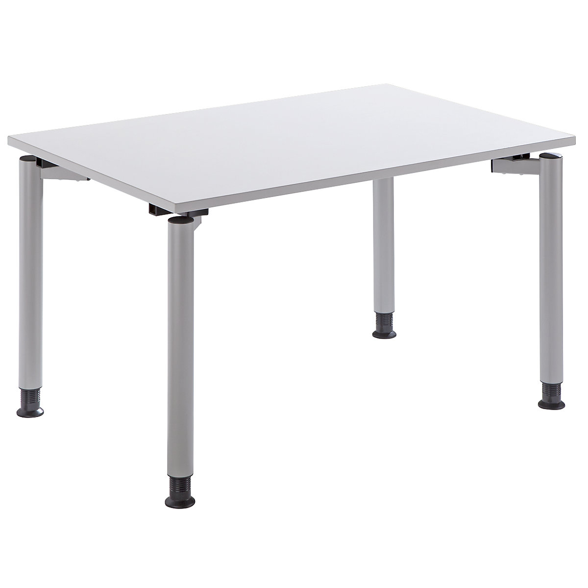Desk with 4-legged frame THEA, height 680 – 820 mm, width 1200 mm, light grey-11